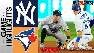 Toronto Blue Jays vs New York Yankees GAME HIGHLIGHTS  [TODAY] September 28, 2023