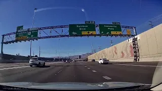 Drive from Las Vegas Strip to Aliante Hotel and Casino in time lapse