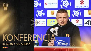 Konferencja prasowa po meczu Korona Kielce - Miedź Legnica