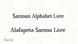 Samoan Alphabet Lore