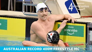 Tom Gallagher Australian Record Breaking Moment | 2021 Australian Swimming Trials | Amazon Originals