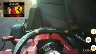 Leclerc crash 2019 in Azerbaijan in real life vs in game