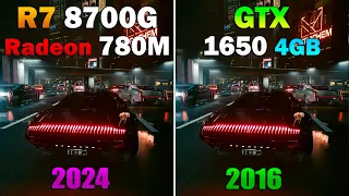 Ryzen 7 8700G (Radeon 780M) vs. GTX 1650 4GB : Test in 10 Games 1080p