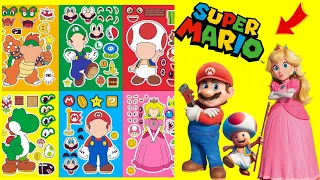 Super Mario Bros Movie DIY Silly Face Stickers