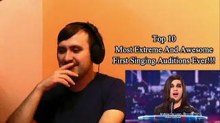 Top 10 Most Extreme And Awesome First Singing Auditions Ever / Frederick's Reaction