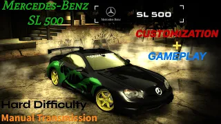 NFS Most Wanted 2005 | SL 500 | Customization and Gameplay | Hard Difficulty | Manual Transmission