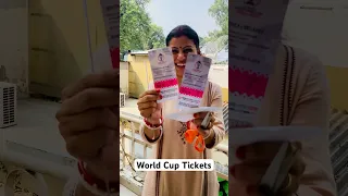 Finally received Cricket World Cup 2023 tickets! 🏏 Let the #cricket fever begin #youtubeshorts