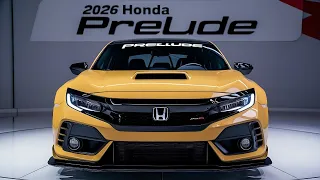 2026 Honda Prelude Rewiew:The All New 2025 /2026 Honda Prelude Unveiled-FIRST LOOK