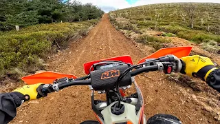 Riding Dirt Bikes At An Enduro GP Sprint Track // 150cc Vs 300cc