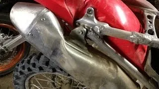 CRF 250 Hard Crash - Bike fell on rider