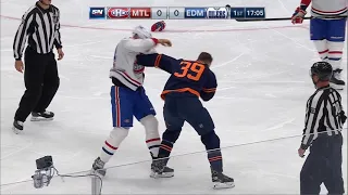 NHL Fight - Canadiens @ Oilers - Perry vs Chiasson - 21 04 2021