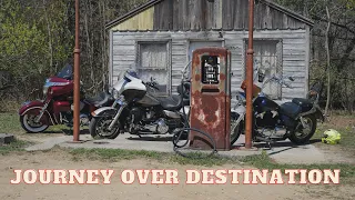 Motorcycle Journey over Destination