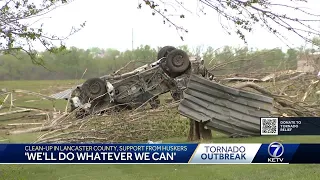 Tornado clean-up in Lancaster County, support coming in from University of Nebraska