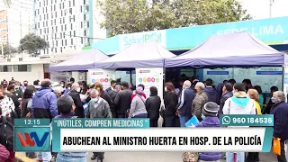 Willax Noticias Edición Mediodía - NOV 10 - 3/4 - ABUCHEAN AL MINISTRO HUERTA EN HOSPITAL | Willax