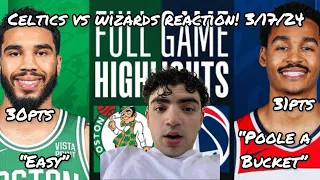 CELTICS DISMANTLE WIZARDS! CELTICS at WIZARDS | FULL GAME HIGHLIGHTS | March 17, 2024 | REACTION