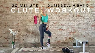 20 Minute Glute Dropset Workout | Dumbbells + Band | Booty Burner Supersets