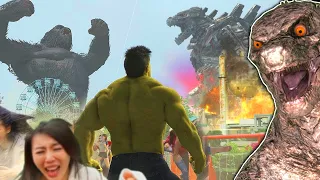 Mecha Godzilla vs Kong and Hulk in REAL LIFE!