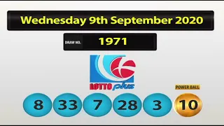 NLCB Lotto Plus  Wednesday 9th September 2020