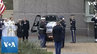 Bush Arrives at Presidential Library for Burial