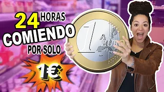 Un DIA entero COMIENDO por SOLO 1 €! 💰24 horas pasando HAMBRE??