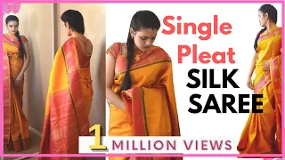 How to drape silk saree with single pleat