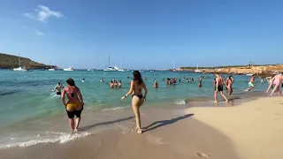 Beach Spain Summer   Cala Comte BEACH Best Beach of Ibiza 2021   WALK HD 2021 SUMMER