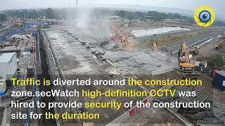 Bridge Demolition captured by secWatch CCTV - watch the #timelapse video footage.