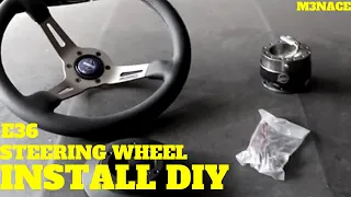 E36 Quick Release Steering Wheel Install DIY