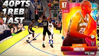 NBA2K24 MYTEAM FREE GALAXY OPAL KHRIS MIDDLETON GAMEPLAY! HES WAY BETTER THAN I THOUGHT!👀🔥‼️