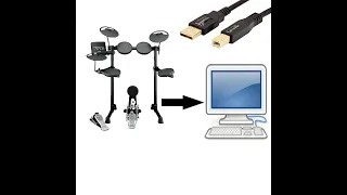 How to connect DTX 400k drum set to computer TUTORIAL