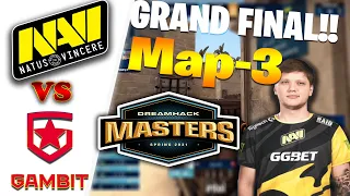 NaVi vs GAMBIT (Map 3- Train) - Grand Final - DreamHack Masters Spring 2021- Finals | GAMBIT vs NaVi