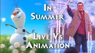 Frozen | In Summer | Live Vs Animation | Side By Side Comparison (Josh Gad)
