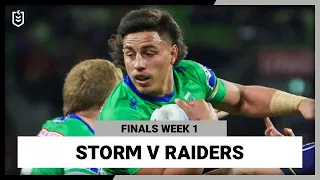 NRL Melbourne Storm v Canberra Raiders | Finals Week 1, 2022 | Full Match Replay