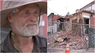 Man and his dog survive partial house collapse in Philadelphia: "They said, 'Your house fell'"