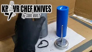 How To Setup Wa Handle Mold For Resin Casting | KRVR Chef Knives by Soul Built