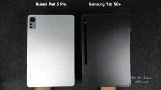 Xiaomi Pad 5 Pro 12.4 vs Samsung Galaxy Tab S8+ | Benchmark Scores, SpeedTest and Speakers test