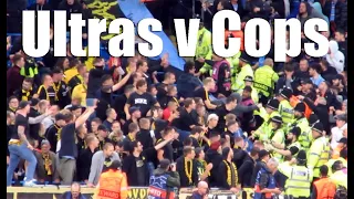 Dortmund Ultras Clash with Manchester Cops