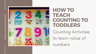 Counting activities for Toddlers|Fun Activities for Math concepts|Learn Numbers|Teaching Numbers