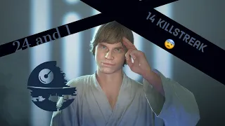 Luke is UNSTOPPABLE!!!! 14 player killstreak [Star Wars Battlefront II] #5