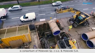 Microtunneling of PU-lined GRP pipes in Poland