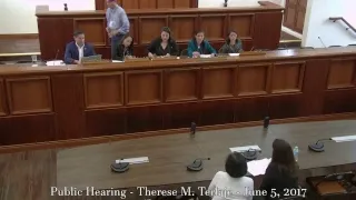 Public Hearing - Therese M. Terlaje - June 5, 2017