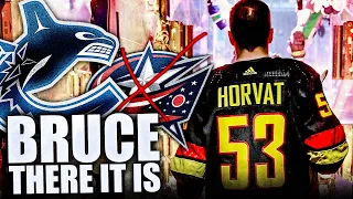 CANUCKS FANS CHANT "BRUCE THERE IT IS" & BOO GAUDREAU (Vancouver 5-2 WIN Over Blue Jackets: Horvat)