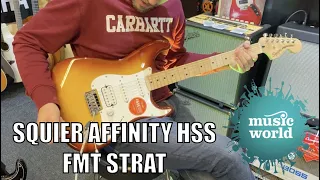 BRAND NEW SQUIER AFFINITY HSS FLAME MAPLE TOP STRATOCASTER Demo! Music World Ipswich!