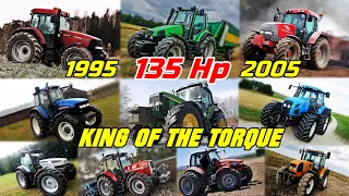 KING OF THE #TORQUE on 135 Hp from 1995 to 2005 [10 Tractors Claim the title] Which wins?
