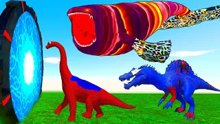 Full Spinosaurus, Mosasaurus of Kong: Brachiosaurus Evolution Fighting Bloop in Prehistoric Planet