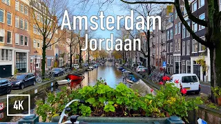 Amsterdam Jordaan Walking Tour - Netherlands 🇳🇱  [4k 60fps]