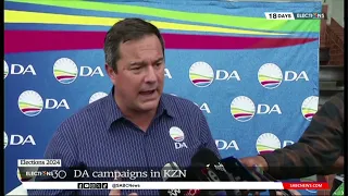 DA leader John Steenhuisen addresses supporters in Durban