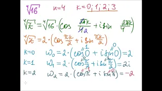 Извлечение корня из комплексного числа