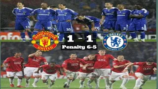 Final UCL 2008 Moscow MANCHESTER UNITED Vs CHELSEA 1-1 (penalty 6-5)