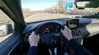 POV Drive Mercedes A Class  136HP Top Speed on German Autobahn